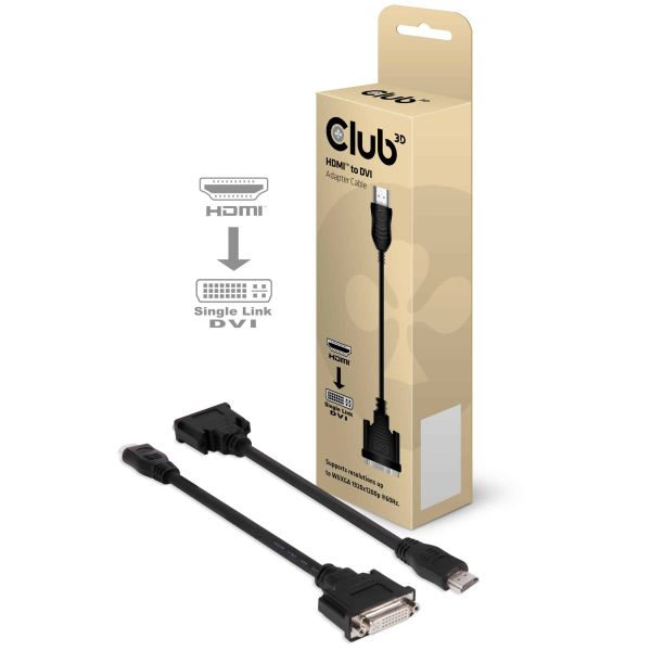 CLUB3D HDMI to DVI Single Link Passive Adapter (CAC-HMD>DFD) CLUB3D HDMI to DVI Single Link Passive Adapter (CAC-HMD>DFD)