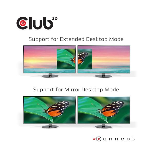 CLUB3D Type-C Universeel (2x 4K60Hz +1x 4K30Hz), oplaad Docking Station 60W DisplayLink® gecertificeerd en DP alt modus - kensington lock (CSV-1562)