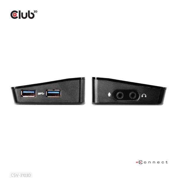 CLUB3D UNIVERSEEL USB 3.1 Gen 1 DisplayLink® gecertificeerd Docking station UHD 4K (CSV-3103D)
