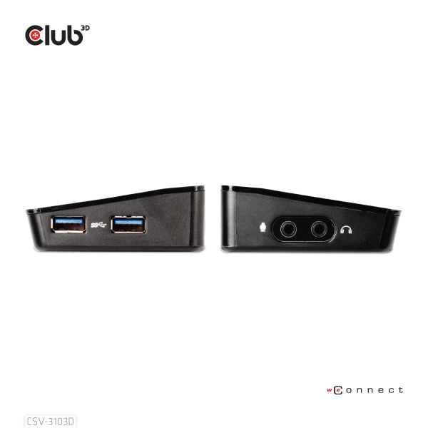 CLUB3D UNIVERSEEL USB 3.1 Gen 1 DisplayLink® gecertificeerd Docking station UHD 4K (CSV-3103D)