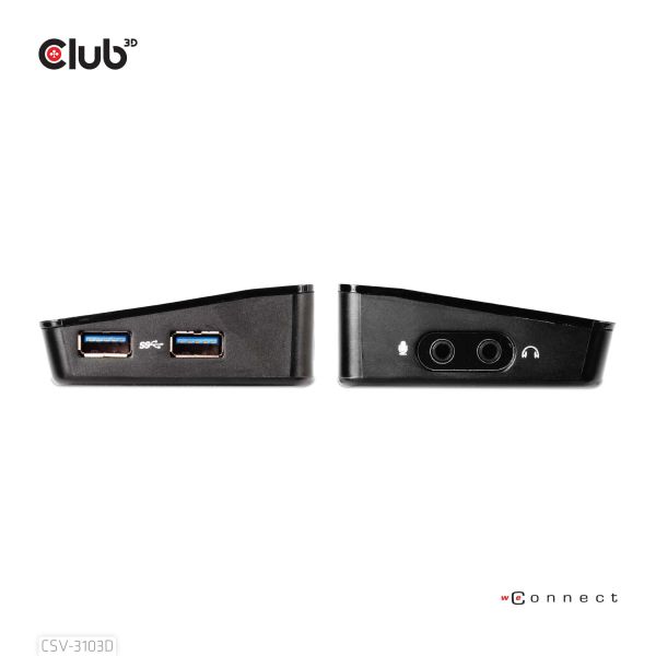 CLUB3D UNIVERSEEL USB 3.1 Gen 1 DisplayLink® gecertificeerd Docking station UHD 4K (CSV-3103D)
