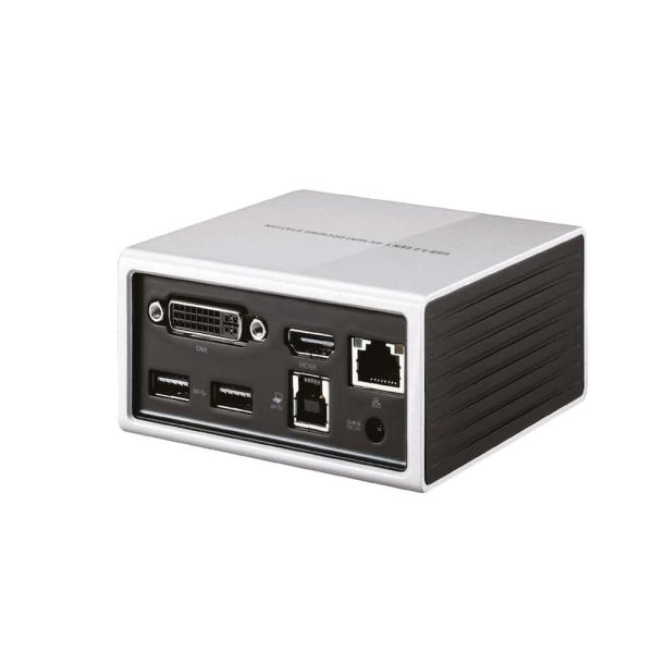 CLUB3D UNIVERSEEL Mini Displaylink gecertificeerd Docking Station USB A 3.2 Gen 1 4K30Hz 1x HDMI, 1x DVI, 4x USB Superspeed (CSV-3104D)
