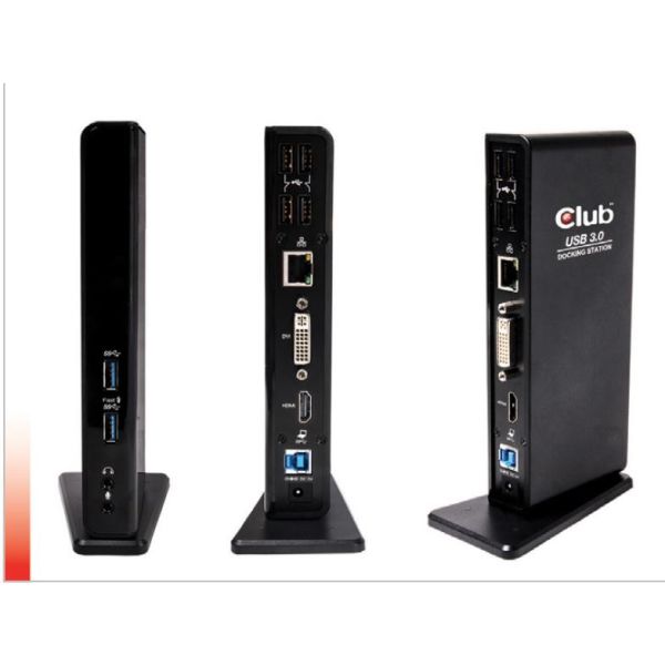 CLUB3D UNIVERSEEL USB 3.0 Type A 1x HDMI 1x DVI ,UTP aansluitingen DisplayLink™ gecertificeerd Docking Station (CSV-3242HD)