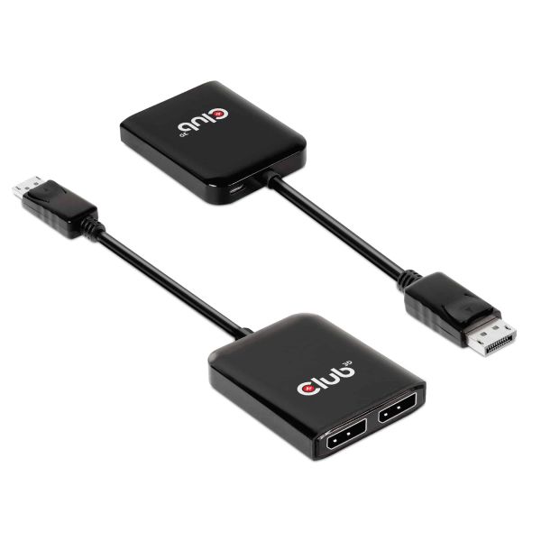 CLUB3D Multistream Transport (MST) Hub DisplayPort™1.4 naar DisplayPort™1.4 Dual Monitor 4K60Hz M/V (CSV-7200)
