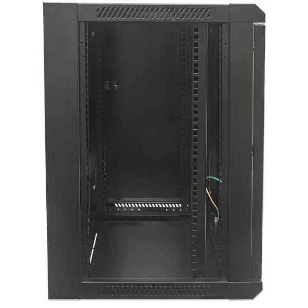 Intellinet 19" netwerkkast wandmontage (standaard), 6U, 450 mm diep, zwart, bouwpakket (flatpack), max. 60 kg, bruikbare diepte 270–350 mm, metalen & glazen deur, afneembare zijpanelen, montagemateriaal niet inbegrepen (711715) Intellinet 19" netwerkkast wandmontage (standaard), 6U, 450 mm diep, zwart, bouwpakket (flatpack), max. 60 kg, bruikbare diepte 270–350 mm, metalen & glazen deur, afneembare zijpanelen, montagemateriaal niet inbegrepen (711715)