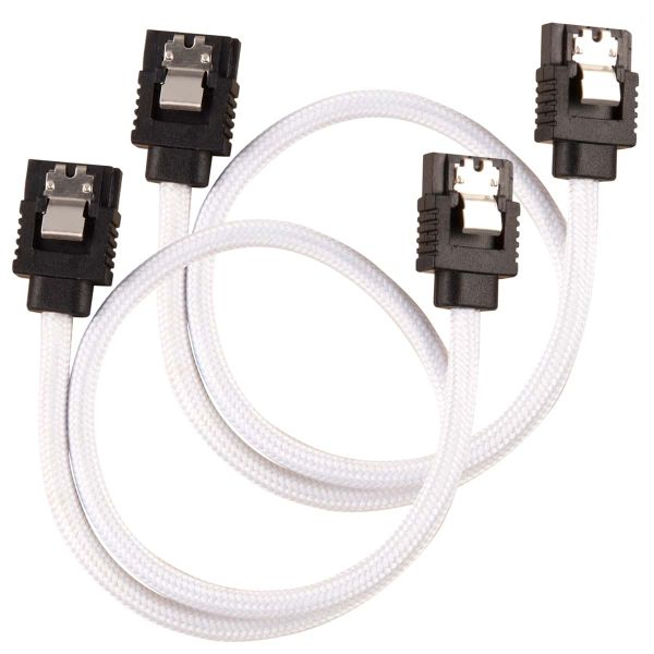 Corsair CC-8900249 SATA-kabel 0,3 m Zwart, Wit (CC-8900249)