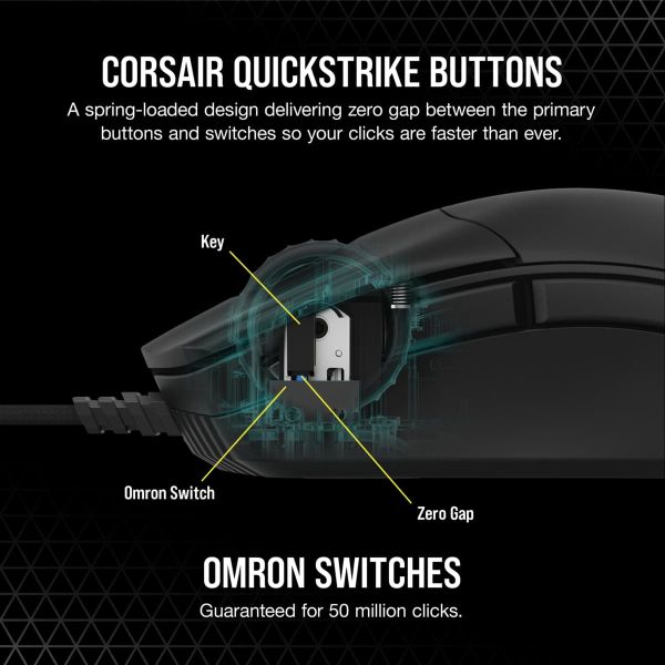 Corsair SABRE RGB PRO muis Rechtshandig USB Type-A Optisch 18000 DPI (CH-9303111-EU)
