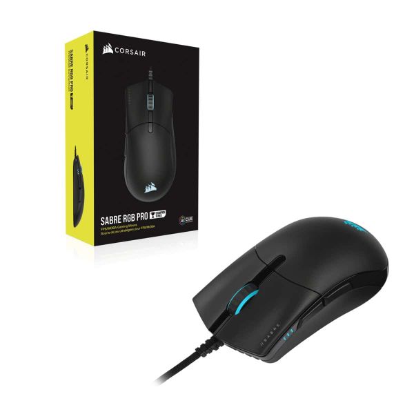 Corsair SABRE RGB PRO muis Rechtshandig USB Type-A Optisch 18000 DPI (CH-9303111-EU)