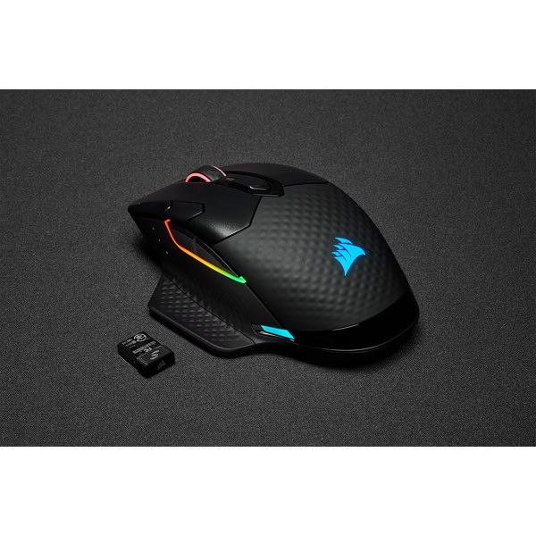 Corsair DARK CORE RGB PRO muis Rechtshandig RF Wireless + Bluetooth + USB Type-A Optisch 18000 DPI (CH-9315411-EU)