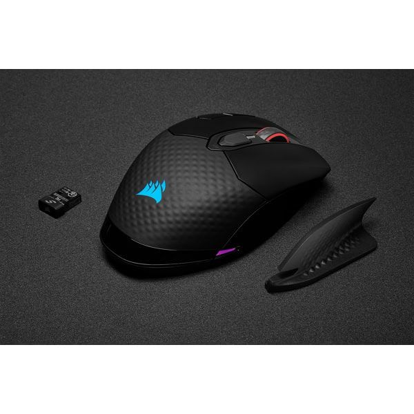 Corsair DARK CORE RGB PRO muis Rechtshandig RF Wireless + Bluetooth + USB Type-A Optisch 18000 DPI (CH-9315411-EU)