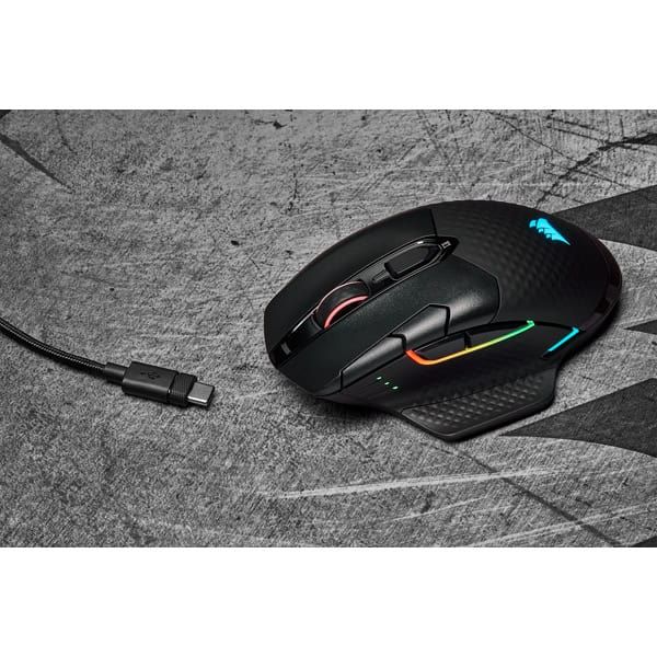 Corsair DARK CORE RGB PRO muis Rechtshandig RF Wireless + Bluetooth + USB Type-A Optisch 18000 DPI (CH-9315411-EU)