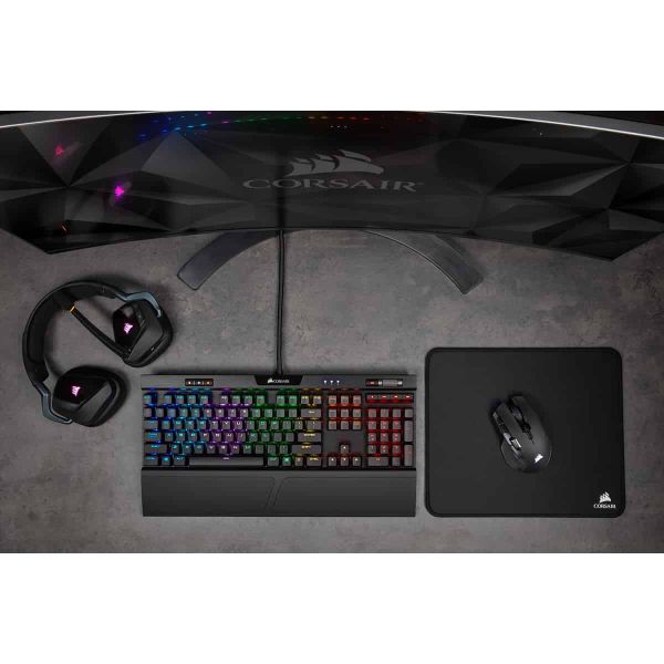 Corsair IRONCLAW RGB muis Rechtshandig RF Wireless + Bluetooth + USB Type-A Optisch 18000 DPI (CH-9317011-EU)