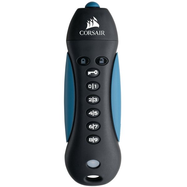 Corsair Padlock 3 64GB USB flash drive USB Type-A 3.2 Gen 1 (3.1 Gen 1) Zwart, Blauw (CMFPLA3B-64GB)