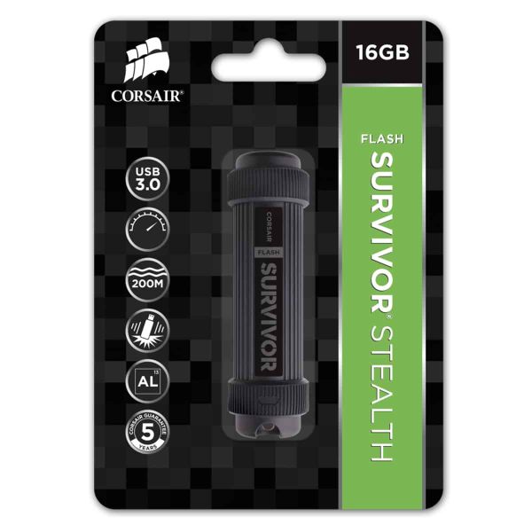 Corsair Flash Survivor Stealth USB flash drive 64 GB USB Type-A 3.2 Gen 1 (3.1 Gen 1) Zwart (CMFSS3B-64GB)