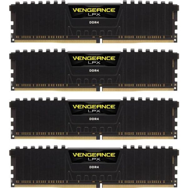 Corsair Vengeance LPX 64GB DDR4-2400 geheugenmodule 4 x 16 GB 2400 MHz (CMK64GX4M4A2400C14) Corsair Vengeance LPX 64GB DDR4-2400 geheugenmodule 4 x 16 GB 2400 MHz (CMK64GX4M4A2400C14)