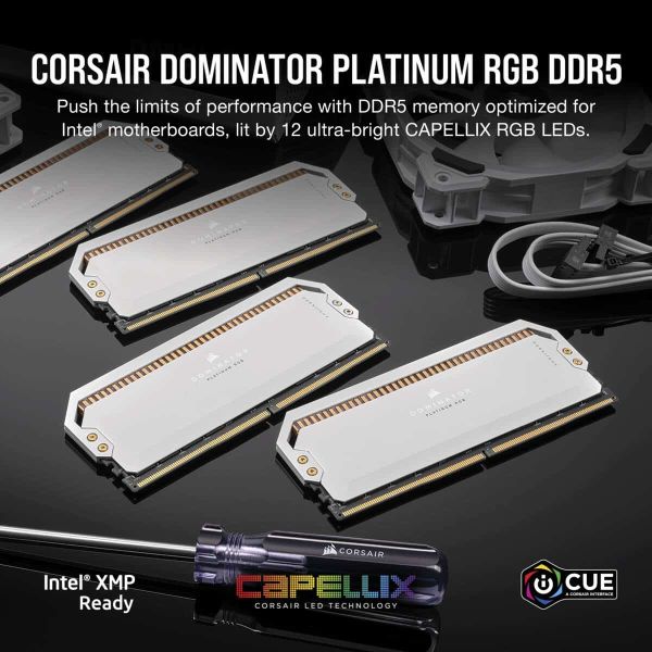 Corsair Dominator CMT64GX5M2B5200C40W geheugenmodule 64 GB 2 x 32 GB DDR5 5200 MHz (CMT64GX5M2B5200C40W)