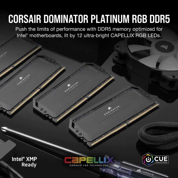 Corsair Dominator CMT64GX5M2B6000C40 geheugenmodule 64 GB 2 x 32 GB DDR5 6000 MHz (CMT64GX5M2B6000C40)