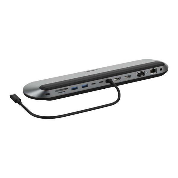 Belkin INC014BTSGY laptop dock & poortreplicator Bedraad USB 3.2 Gen 2 (3.1 Gen 2) Type-C Zwart, Grijs (INC014BTSGY)