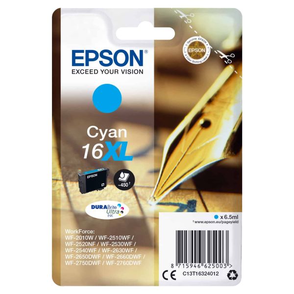 Epson Pen and crossword Singlepack Cyan 16XL DURABrite Ultra Ink (C13T16324022) Epson Pen and crossword Singlepack Cyan 16XL DURABrite Ultra Ink (C13T16324022)