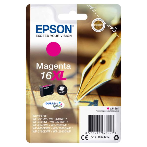 Epson Pen and crossword Singlepack Magenta 16XL DURABrite Ultra Ink (C13T16334022) Epson Pen and crossword Singlepack Magenta 16XL DURABrite Ultra Ink (C13T16334022)