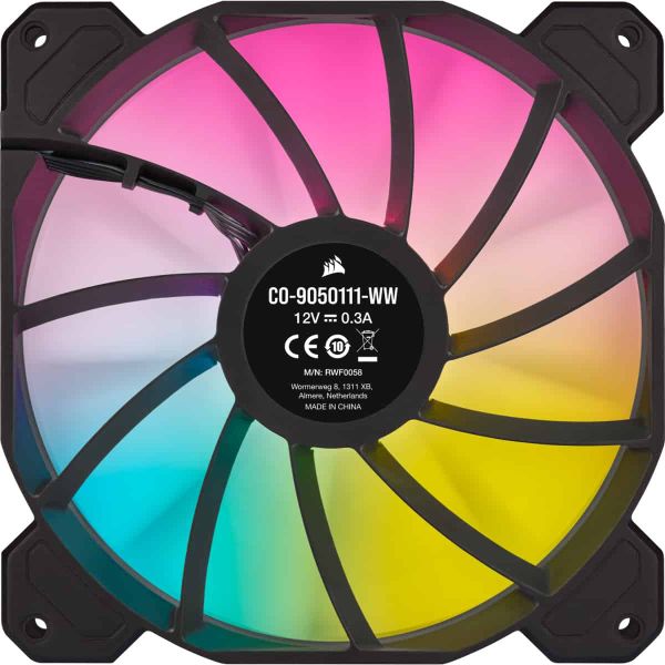 Corsair SP140 RGB ELITE Computer behuizing Ventilator 14 cm Zwart 1 stuk(s) (CO-9050110-WW)