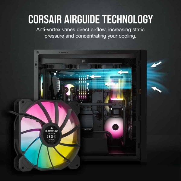 Corsair SP140 RGB ELITE Computer behuizing Ventilator 14 cm Zwart 1 stuk(s) (CO-9050110-WW)