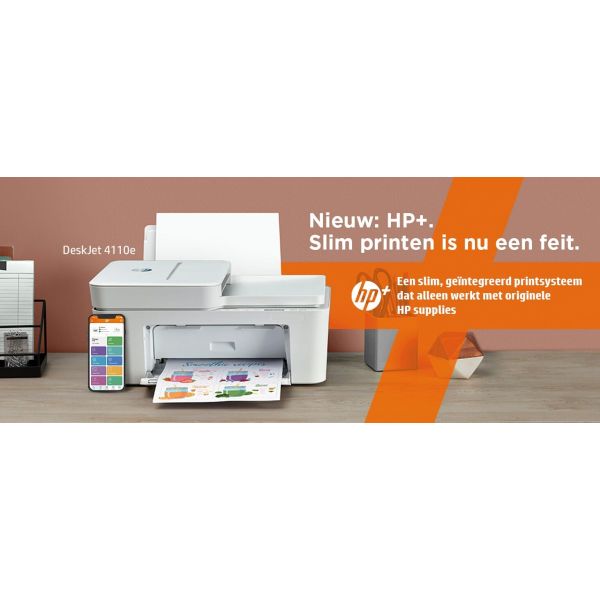 HP DeskJet Plus HP Deskjet 4110e All-in-One printer, Kleur, Printer voor Home, Printen, kopiëren, scannen, faxen via mobiel, HP+; Geschikt voor HP Instant Ink; Scan naar pdf (26Q91B#629)