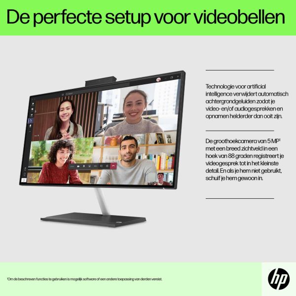 HP 24 -ck0120nd AMD Ryzen™ 3 60,5 cm (23.8") 1920 x 1080 Pixels 8 GB DDR4-SDRAM 256 GB SSD Alles-in-één-pc Windows 11 Home Wi-Fi 6 (802.11ax) Wit (666M6EA#ABH)