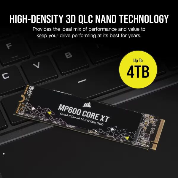 Corsair MP600 CORE XT M.2 1000 GB PCI Express 4.0 QLC 3D NAND NVMe (CSSD-F1000GBMP600CXT)