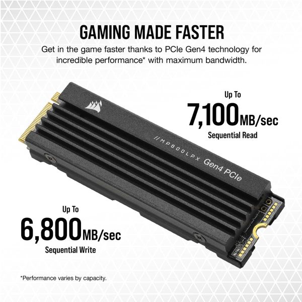 Corsair MP600 PRO LPX M.2 4000 GB PCI Express 4.0 3D TLC NAND NVMe (CSSD-F4000GBMP600PLP)