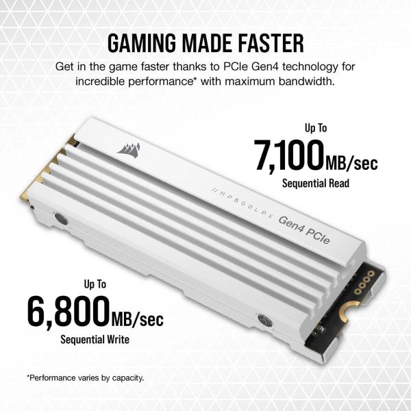 Corsair MP600 PRO LPX M.2 4000 GB PCI Express 4.0 3D TLC NAND NVMe (CSSD-F4000GBMP600PLPW)