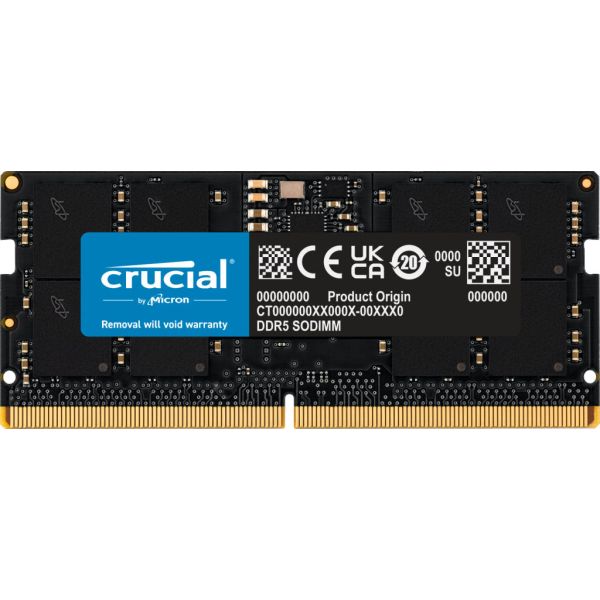 Crucial 16GB DDR5-4800 tray SODIMM CL40 16Gbit - 16 GB - DDR5 geheugenmodule (CT16G48C40S5T)