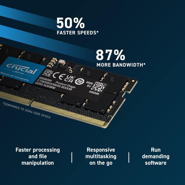 Crucial CT16G56C46S5 geheugenmodule 16 GB 1 x 16 GB DDR5 5600 MHz ECC (CT16G56C46S5)