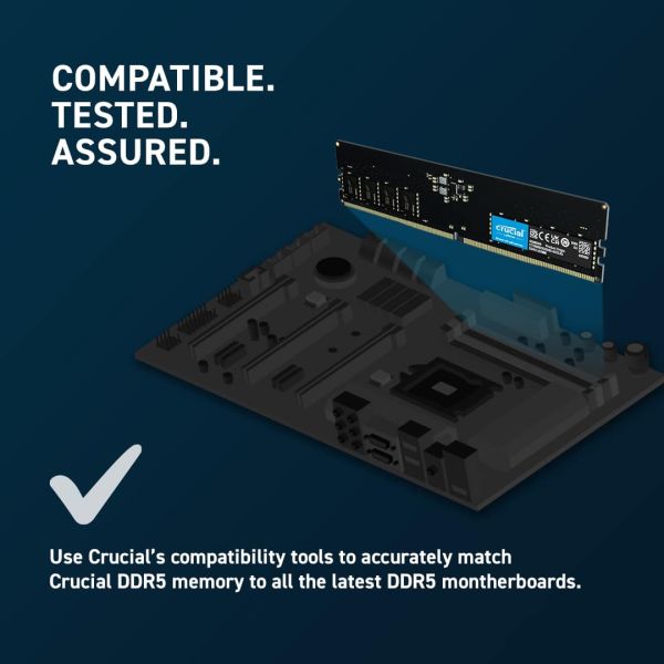 Crucial CT2K16G48C40U5 geheugenmodule 32 GB 2 x 16 GB DDR5 4800 MHz (CT2K16G48C40U5)