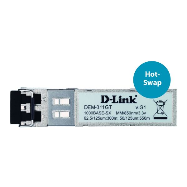 D-Link DEM-311GT netwerk transceiver module Vezel-optiek 1000 Mbit/s SFP 850 nm (DEM-311GT)