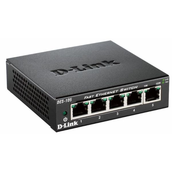 D-Link DES-105 Unmanaged L2 Zwart (DES-105/E)