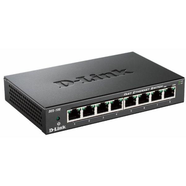 D-Link DES-108 Zwart (DES-108/E)
