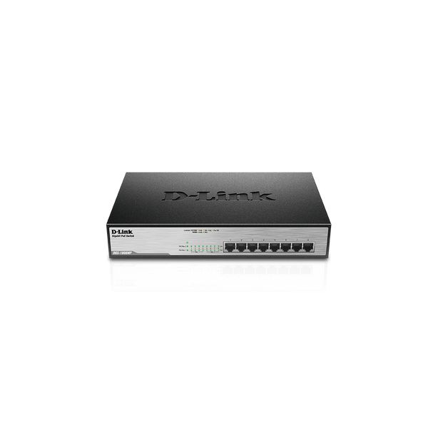 D-Link DGS-1008MP netwerk-switch Unmanaged Gigabit Ethernet (10/100/1000) Power over Ethernet (PoE) 1U Zwart (DGS-1008MP)