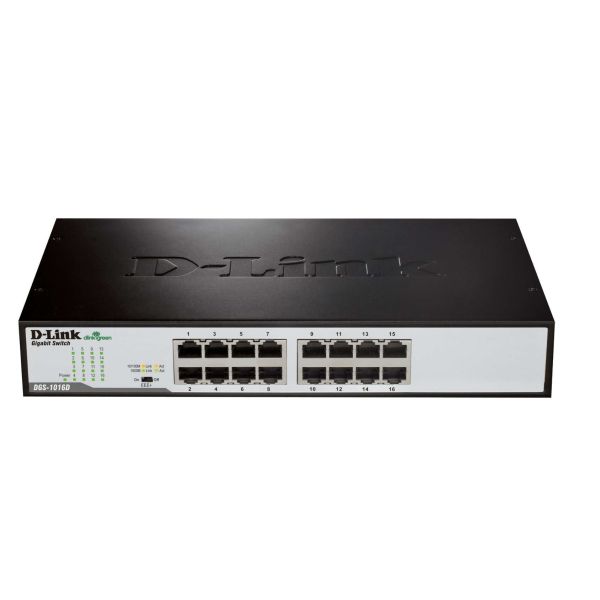 D-Link DGS-1016D/E netwerk-switch Unmanaged Zwart, Metallic (DGS-1016D/E)