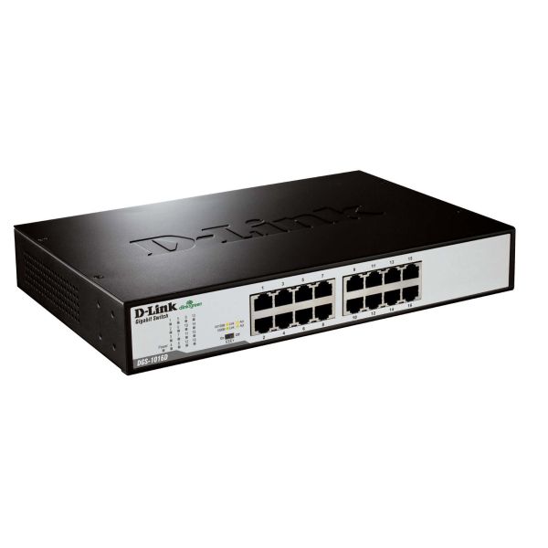 D-Link DGS-1016D/E netwerk-switch Unmanaged Zwart, Metallic (DGS-1016D/E)