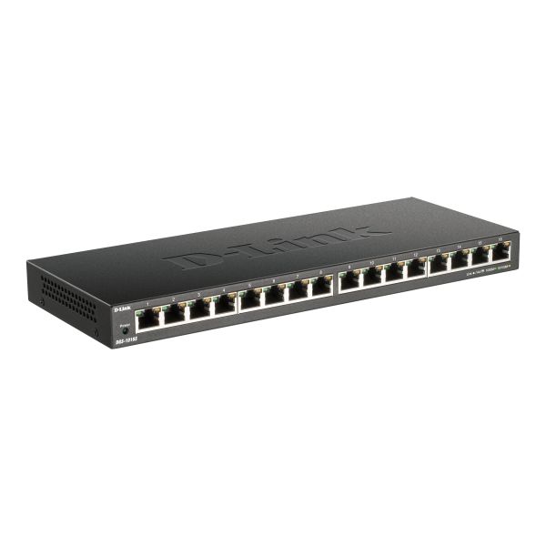 D-Link DGS-1016S Unmanaged Gigabit Ethernet (10/100/1000) Zwart (DGS-1016S/E)