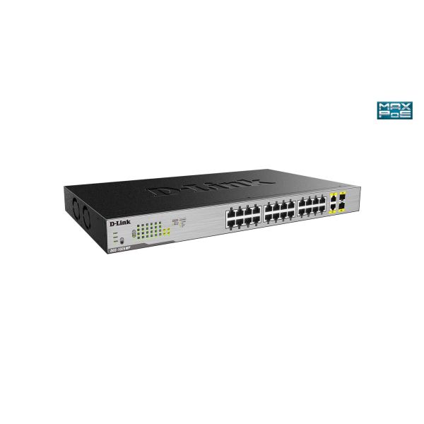 D-Link DGS-1026MP netwerk-switch Unmanaged Gigabit Ethernet (10/100/1000) Power over Ethernet (PoE) Zwart, Grijs (DGS-1026MP)