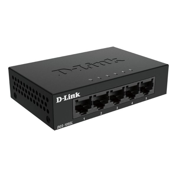 D-Link DGS-105GL/E netwerk-switch Unmanaged Gigabit Ethernet (10/100/1000) Zwart (DGS-105GL/E)