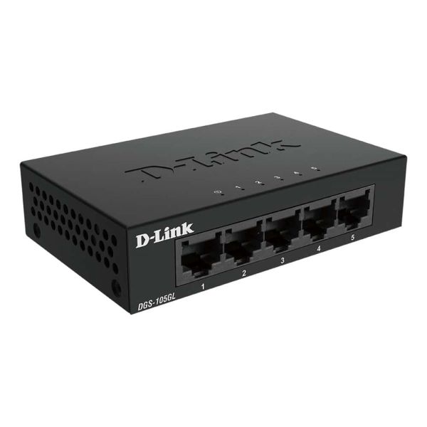 D-Link DGS-105GL/E netwerk-switch Unmanaged Gigabit Ethernet (10/100/1000) Zwart (DGS-105GL/E)