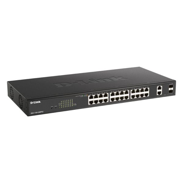 D-Link DGS-1100-26MPV2/B Managed L2 Gigabit Ethernet (10/100/1000) Power over Ethernet (PoE) Zwart (DGS-1100-26MPV2)