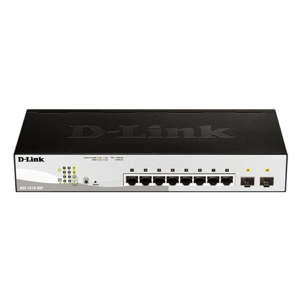 D-Link DGS-1210-08P netwerk-switch Managed L2/L3 Gigabit Ethernet (10/100/1000) Power over Ethernet (PoE) Zwart (DGS-1210-08P)