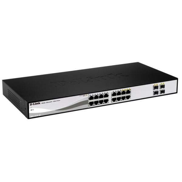 D-Link DGS-1210-16 Managed L2 Gigabit Ethernet (10/100/1000) Zwart (DGS-1210-16/E)