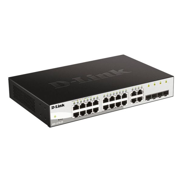 D-Link DGS-1210-20 Managed L2 Gigabit Ethernet (10/100/1000) 1U Zwart (DGS-1210-20/E)