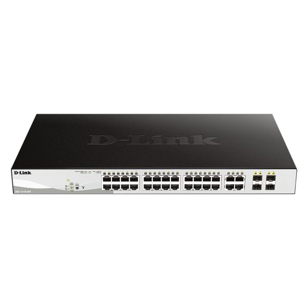 D-Link DGS-1210-24P Managed L2 Gigabit Ethernet (10/100/1000) Power over Ethernet (PoE) Zwart (DGS-1210-24P/E)