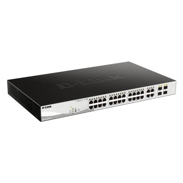 D-Link DGS-1210-24P Managed L2 Gigabit Ethernet (10/100/1000) Power over Ethernet (PoE) Zwart (DGS-1210-24P/E)